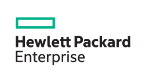 Hewlett Packard Enterprise Logo mit grünem Rechteck und Schriftzug