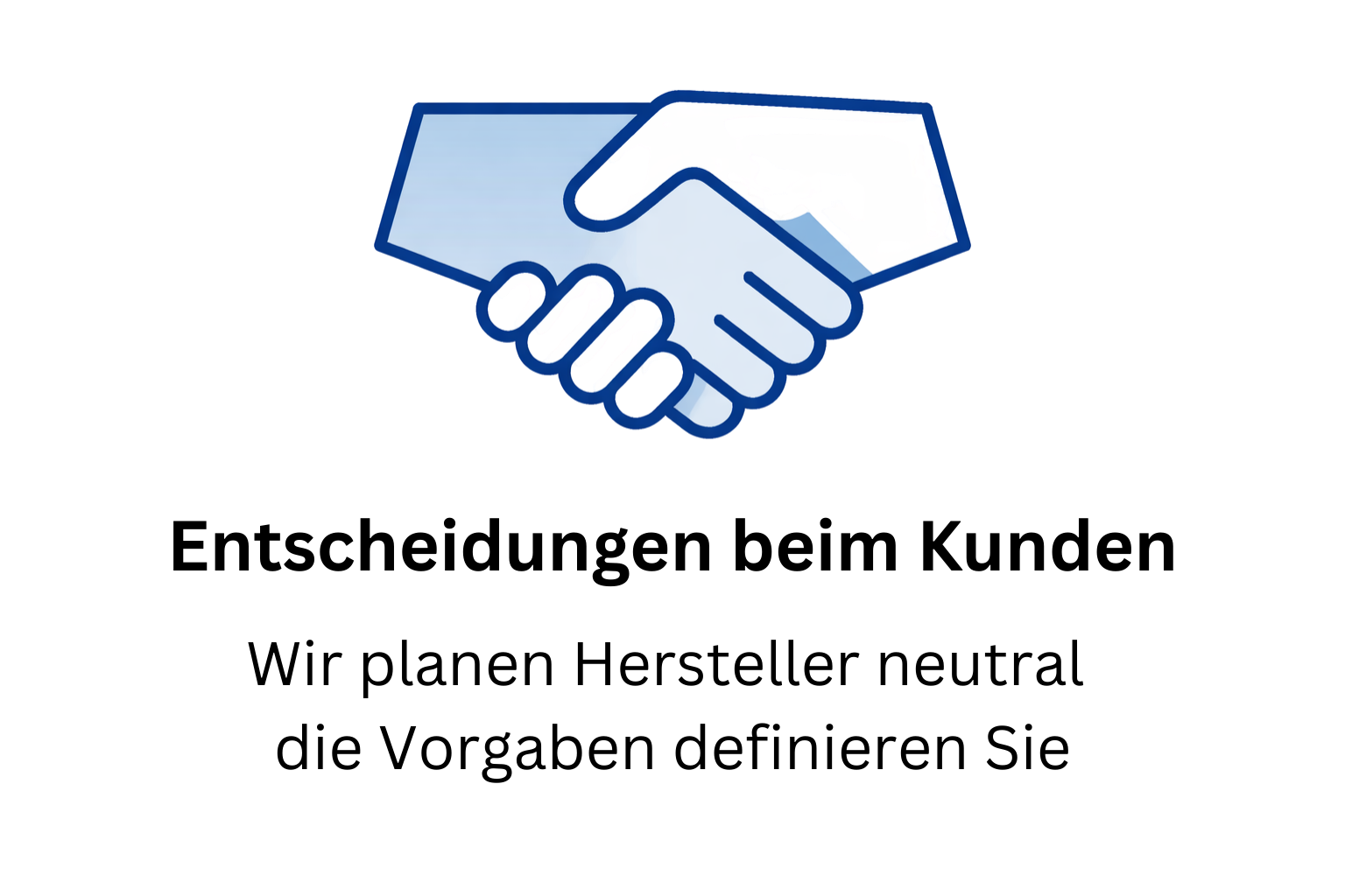 Handshake-Symbol als Darstellung kundenzentrierter Entscheidungen bei IT-Architekturen