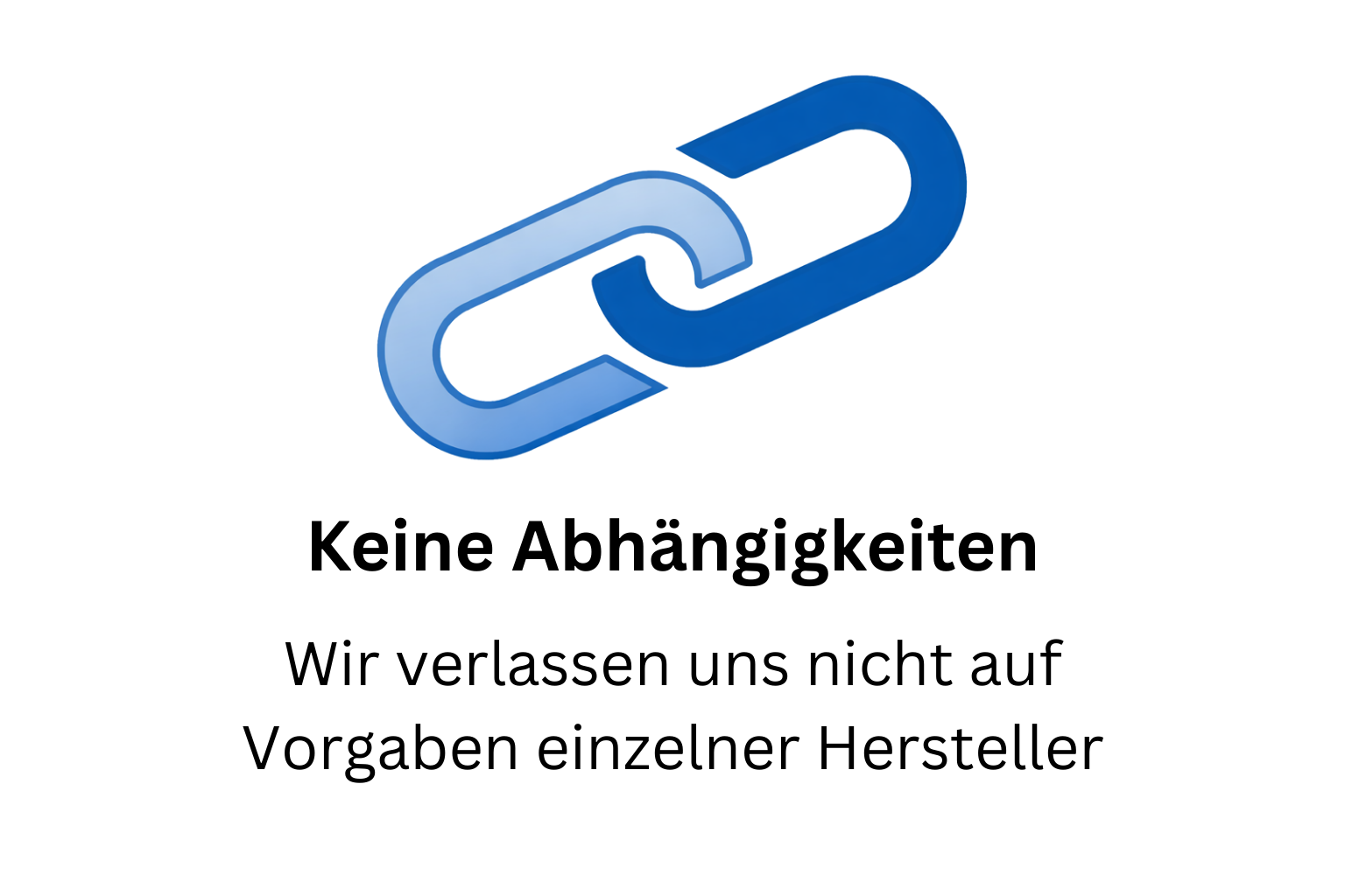 Symbolische Kettenverbindung als Icon für Unabhängigkeit von einzelnen IT-Herstellern