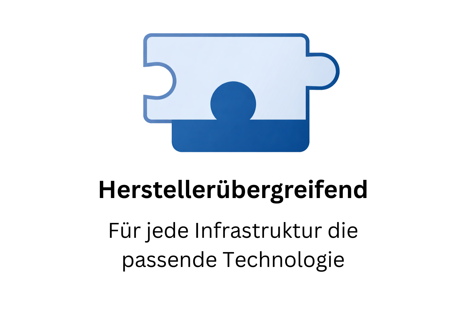Puzzle-Symbol als Darstellung herstellerübergreifender IT-Architekturen und Technologieauswahl
