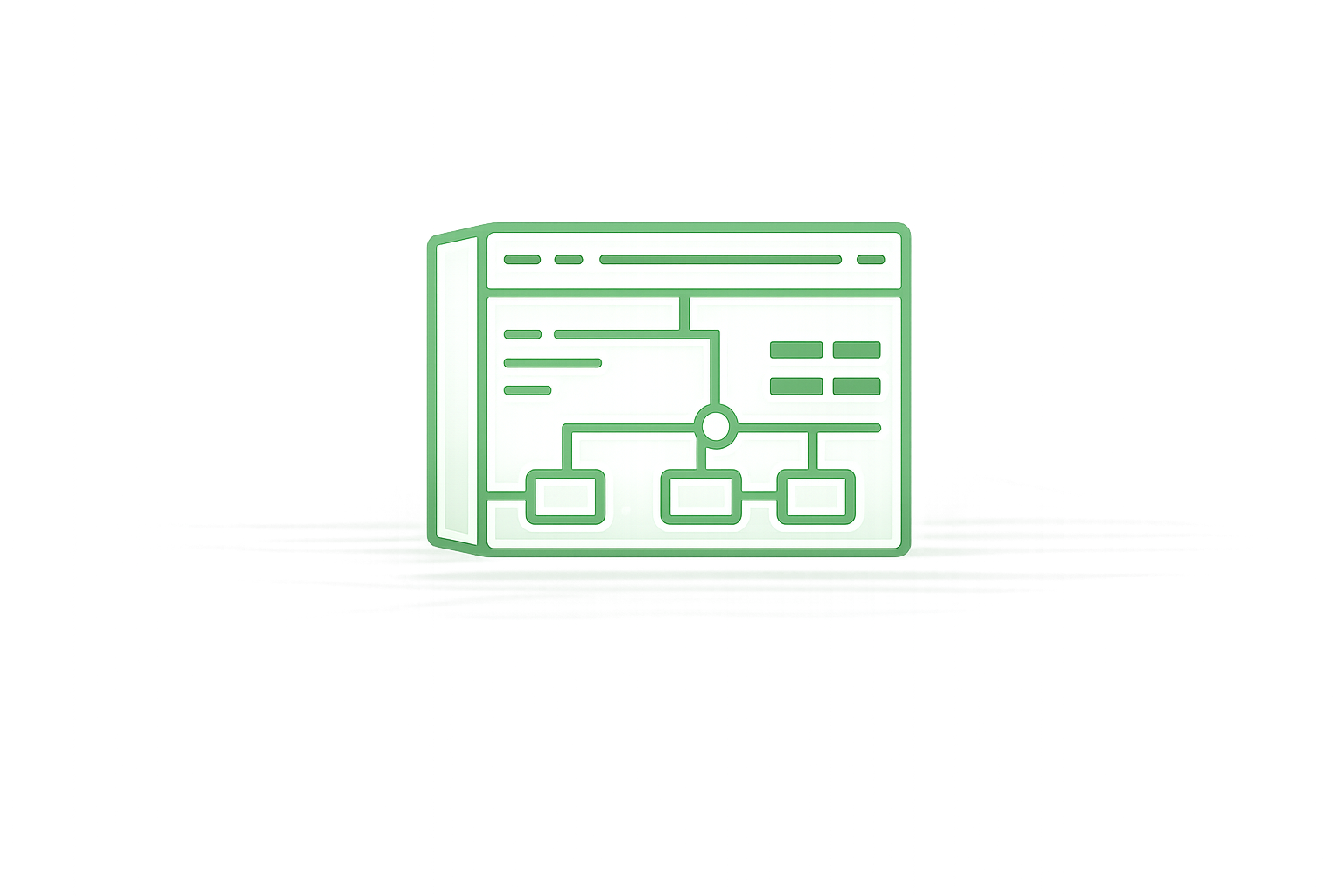 Schematische Darstellung einer Netzwerk- und IT-Architektur als Dashboard